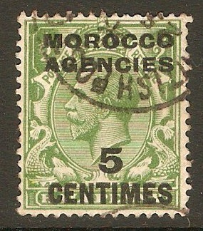 Morocco Agencies 1925 5c on d Green. SG202.